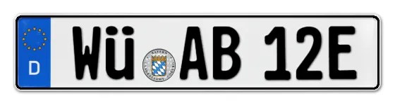 E-Kennzeichen WÜrzburg online bestellen