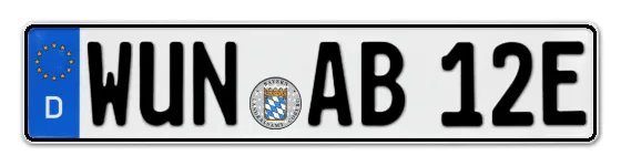 E-Kennzeichen WUNsiedel online bestellen