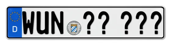 Wunschkennzeichen Wunsiedel reservieren