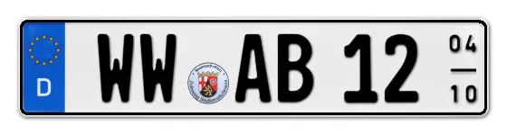 Saisonkennzeichen WesterWald als Wunschkennzeichen Saisonkennzeichen WW für WesterWald als Wunschkennzeichen online bestellen