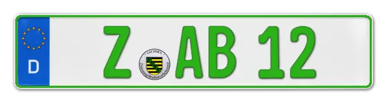 Grüne Kennzeichen Z online bestellen