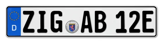 E-Kennzeichen ZIeGenhain online bestellen