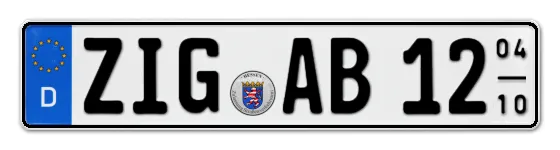 Saisonkennzeichen ZIeGenhain Saisonkennzeichen ZIG für ZIeGenhain online bestellen