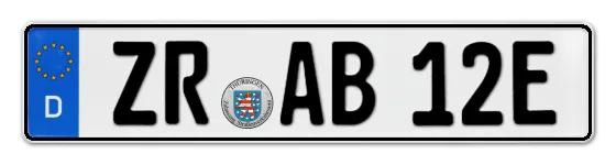 E-Kennzeichen ZeulenRoda online bestellen