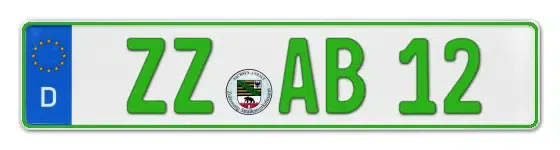 Grüne Kennzeichen ZZ online bestellen